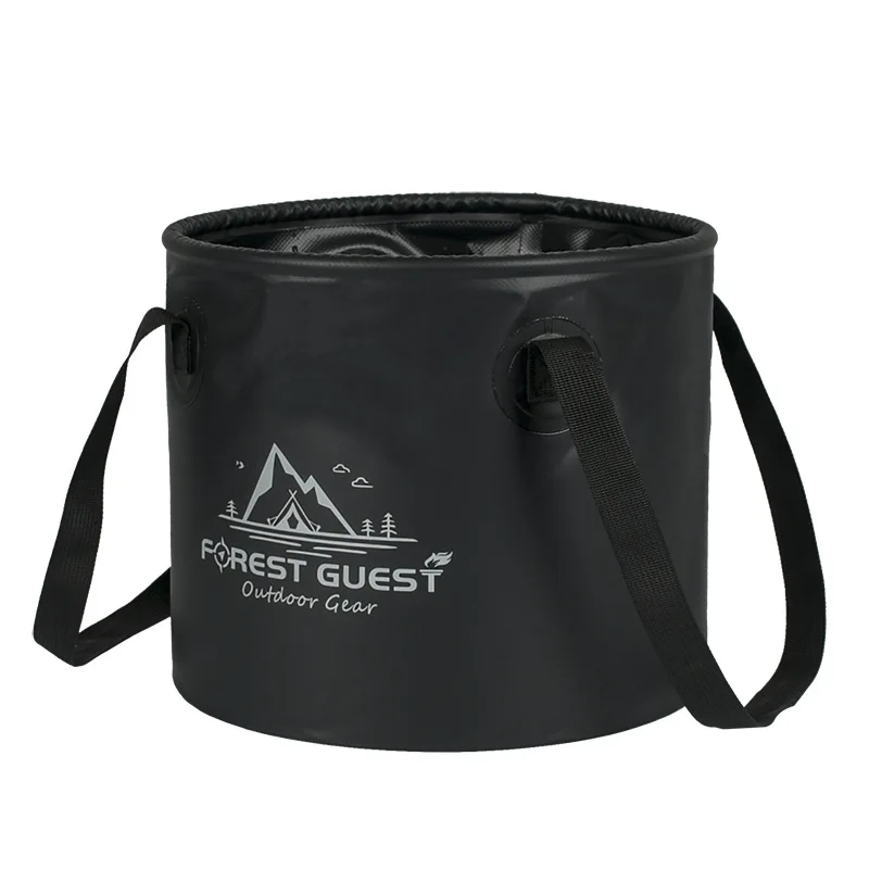 Custom Logo Large Capacity 10L 20L Portable Foldable Fishing Bucket Outdoor Picnic Folding Camping Water Bucket