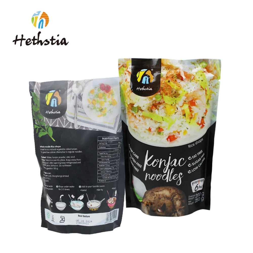 Low GI Gluten Free Instant Sushi Food Konjac Rice Wet Konjac Glucomannan Rice