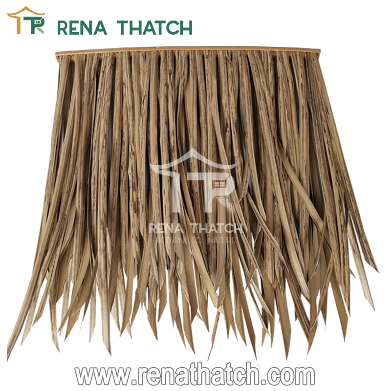 Anti-UV cheapest synthetic thatch, artificial thatch roof tiles