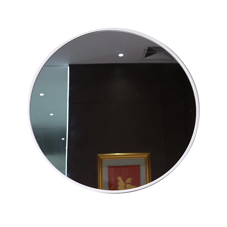 Circle Black Aluminum Alloy Frame Mounted Bathroom Decoration Hanging Wall Mirror 70*70cm