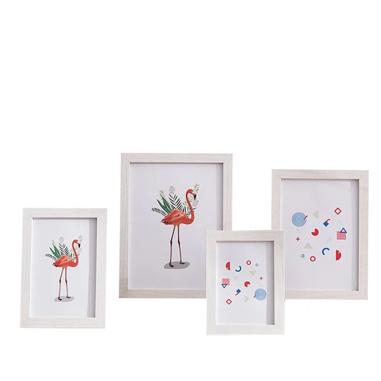 Wholesale Custom Home Decoration Bed Wood Photo Picture Art Wall Oak Solid Wood Frame