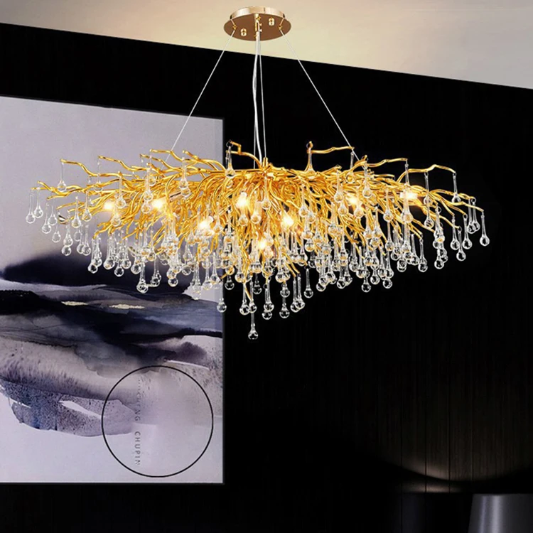 Big Home Lighting Chandeliers Lamp Pendant Lights K9 Crystal Luxury Gold Modern 80 Murano Glass Chandelier G9 Home Office 30000
