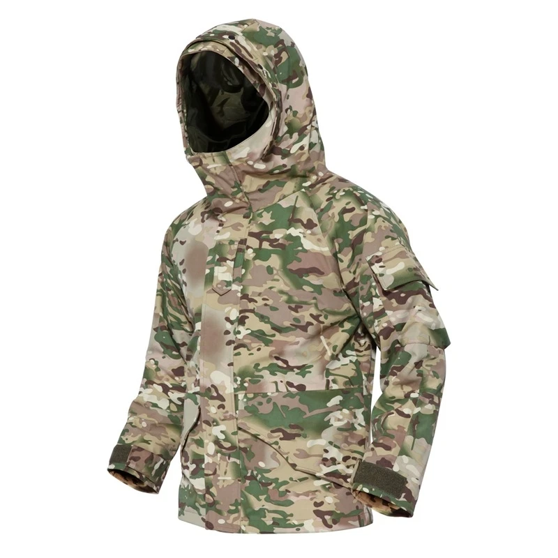 Removable three in one fleece lining waterproof winter warm men tourniquet tactical jacket