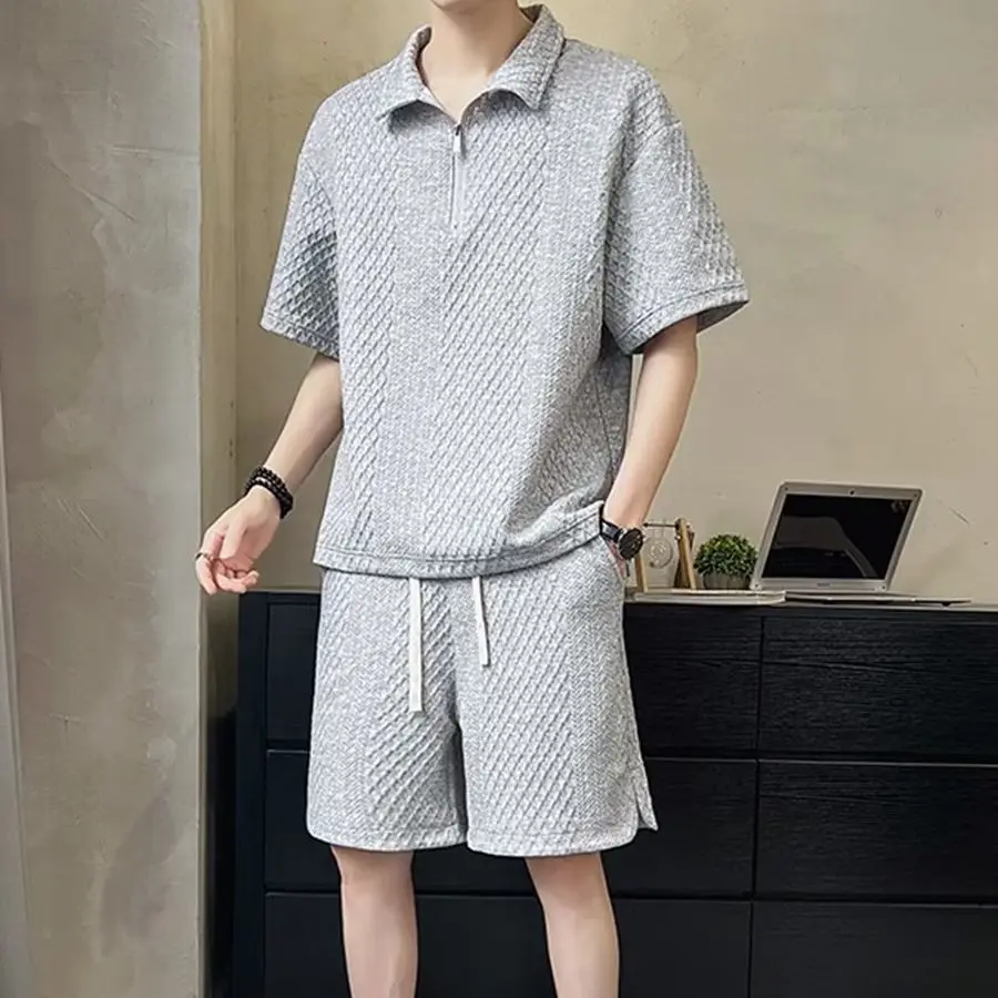 Five quarter sleeve new five quarter pants fashion lazy casual suit summer men