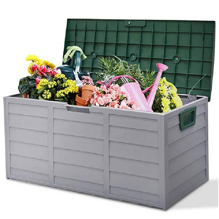 Outdoor Garden Plastic Weatherproof Lockable Storage Box Large Deck Box