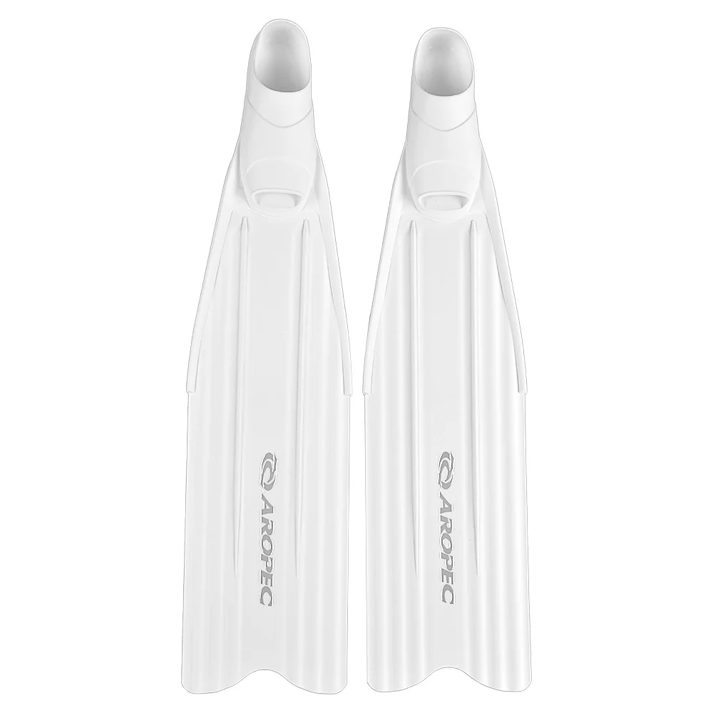 Quality Guarantee White Color Diving Flipper Long Blade Plastic Freediving Fin For Diver