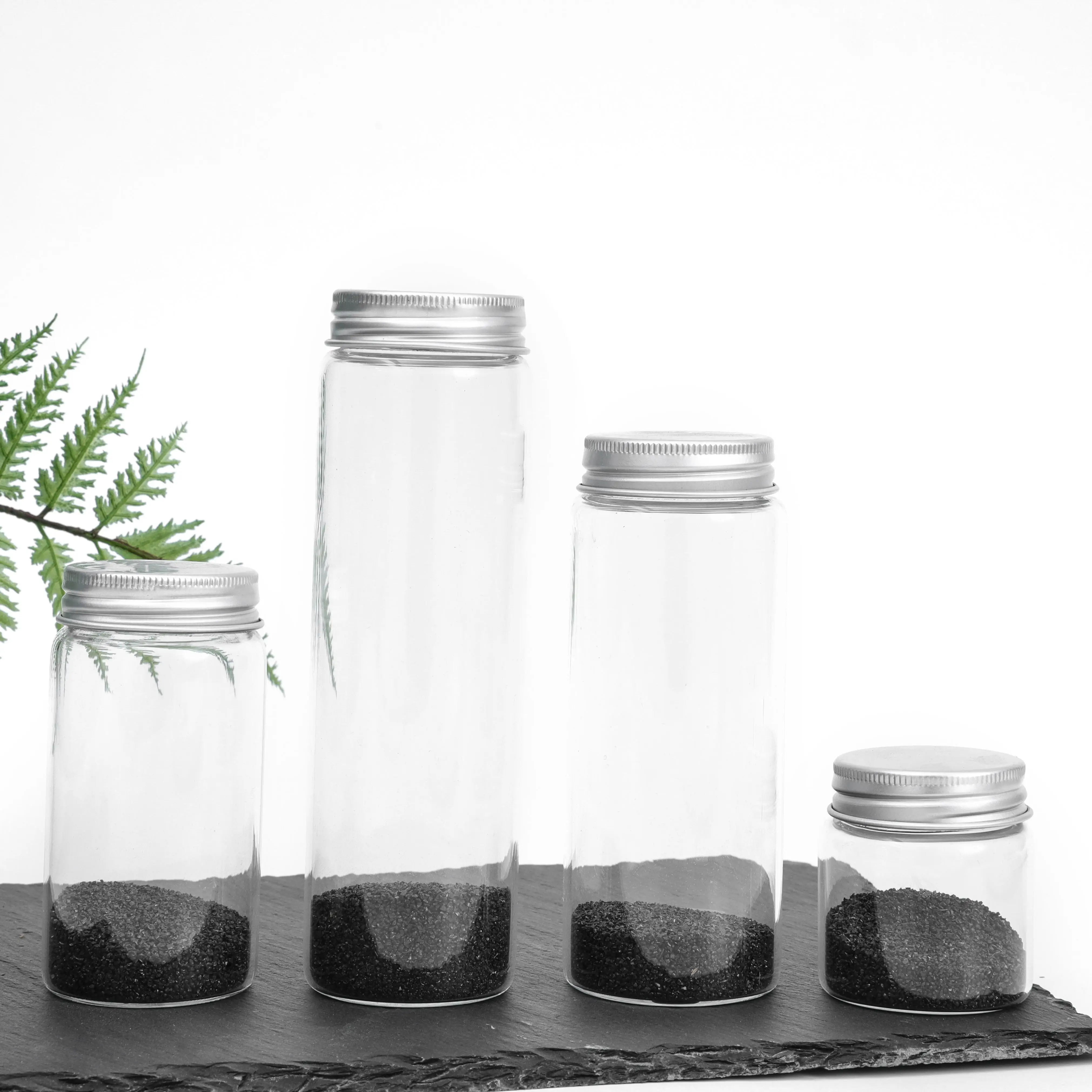 Wholesale Mini High Borosilicate Glass Tube Vial Clear Drifting Bottle Flat Bottom Glass Test Tube Bottle With Aluminum Cap