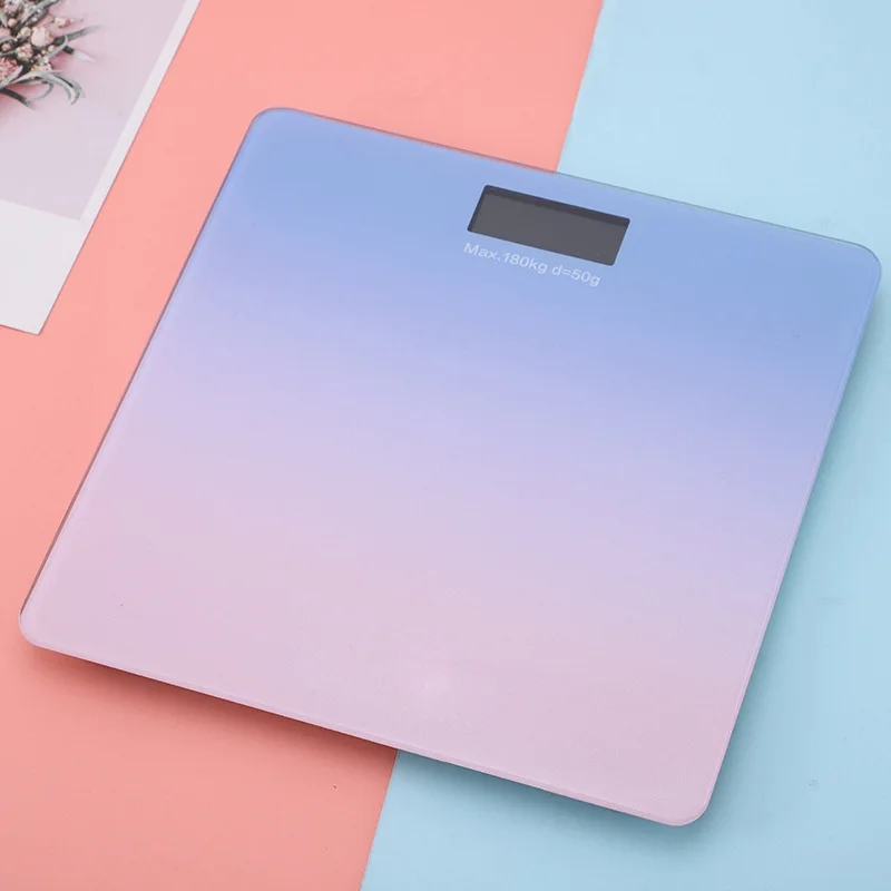 Hannuo Hot Sale Custom Simple Style Tempered Glass Led Display Digital Smart Weight Scale for Human Body