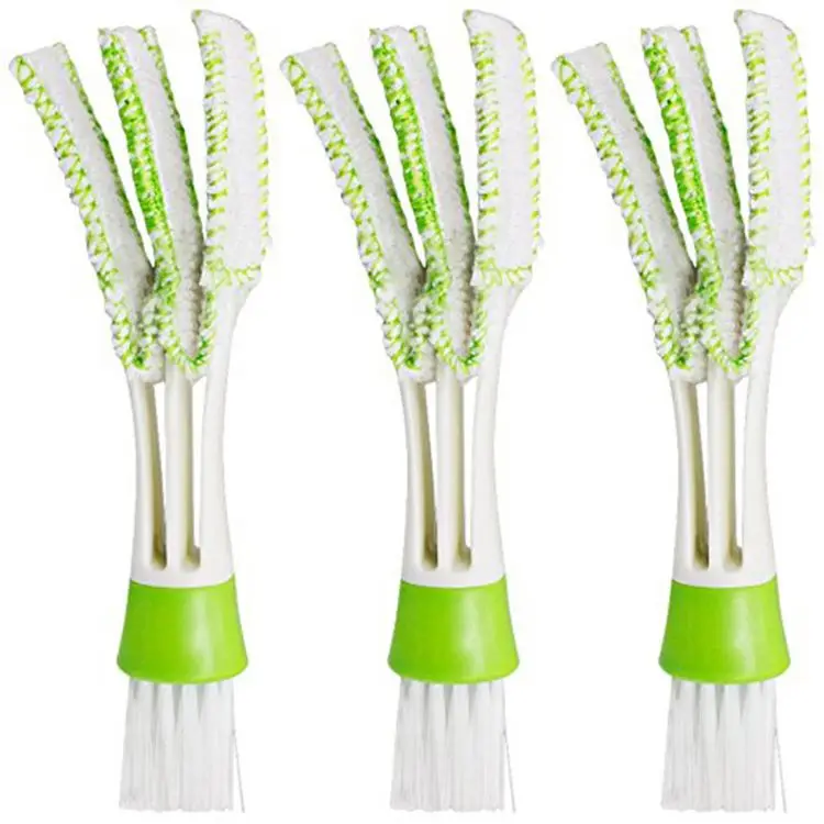 
Amazon Hot Sale Double Head Car Air Conditioner Vent Slit Cleaner Brush Window Dusting Blinds Keyboard Cleaning Brushes 