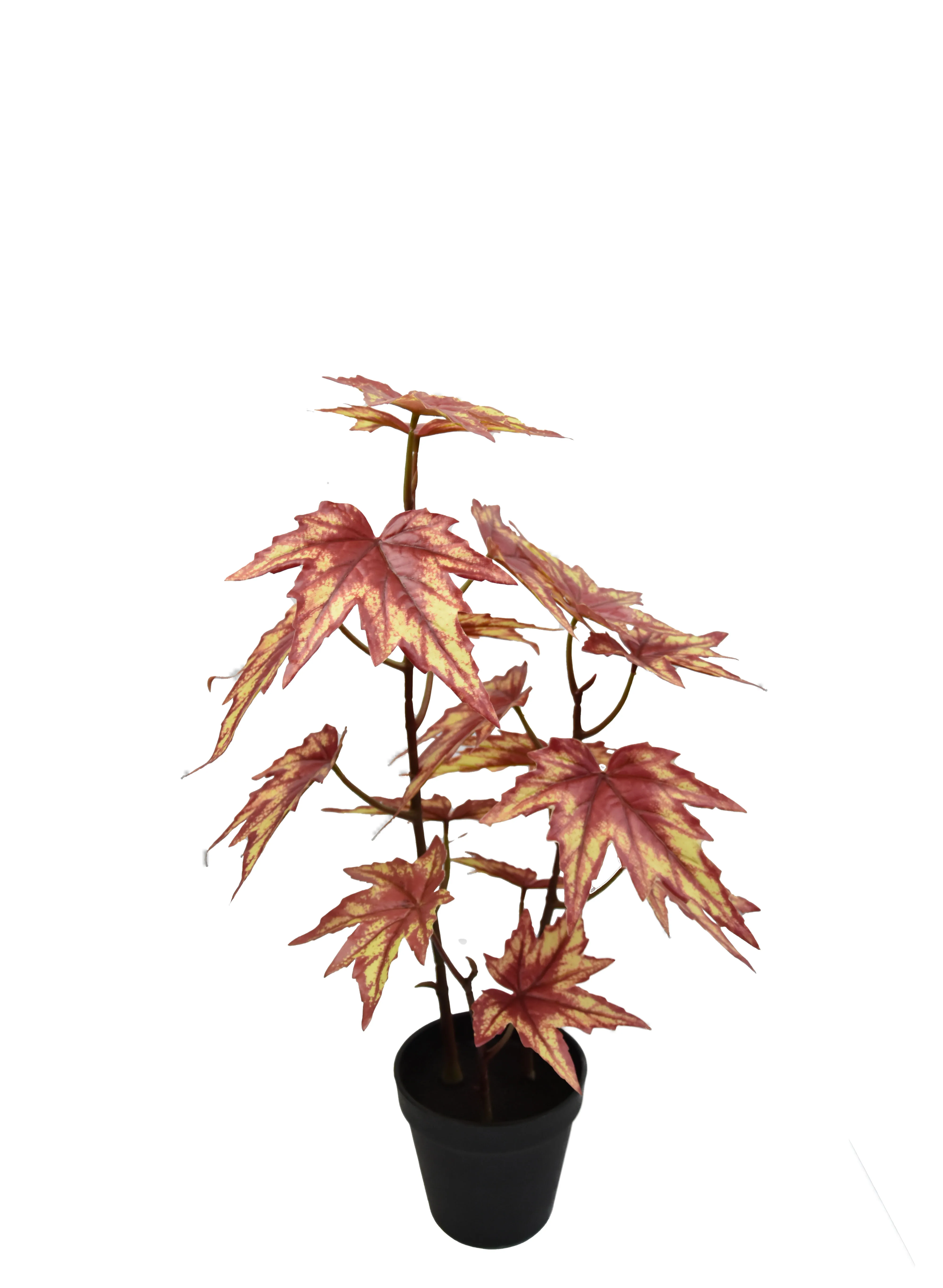 Artificial Trees Office Home Decor Green Leaves Red Anthurium Plant in Pot Maple Begonia