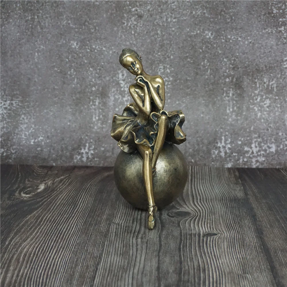Ballet Dancer Resin Bookends Ballerina Ornament Nordic Book Ends Custom Figurines Dancing Girl Statue Bronze Sculpture