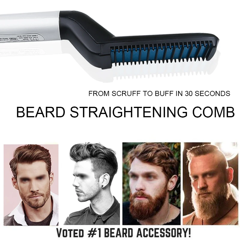 Multifunctional Electric Hair Curler Styling Tools Beard Straightener Comb For Men