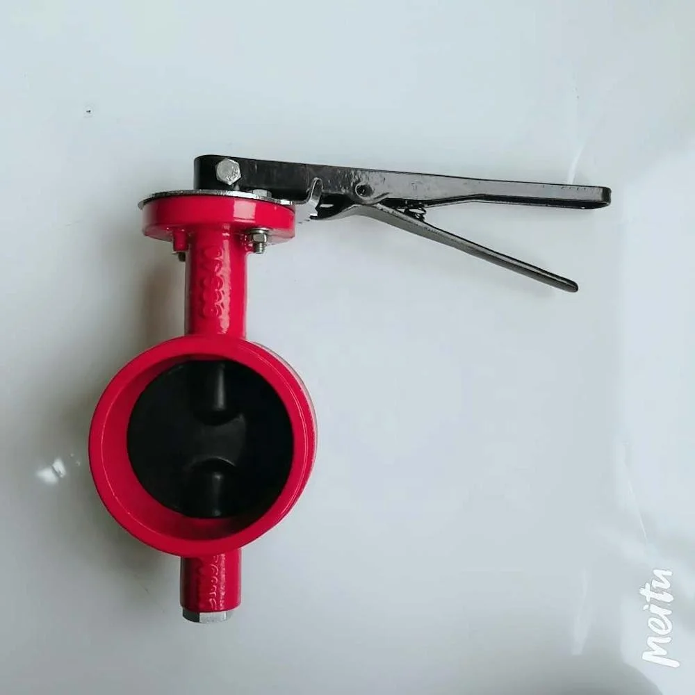 High Performance butterfly Valve Operated SHOULDERED END  Grooved butterfly Valve
