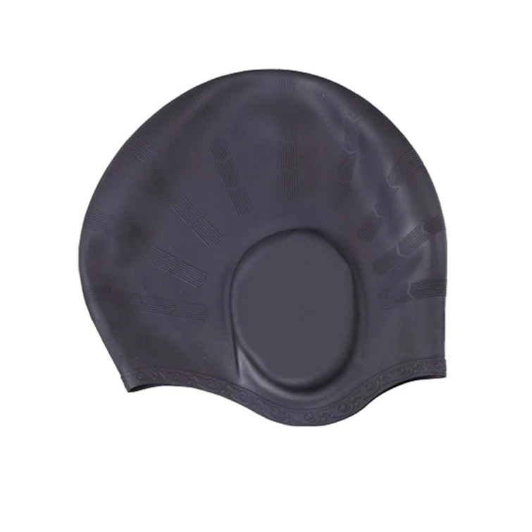 OEM Custom Adult Swim Cap Unisex Ear Protection swimming cap 100% Elasticity  Silicone