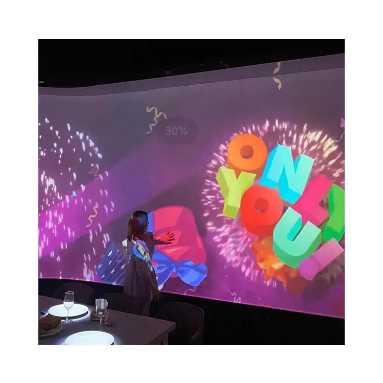 3D Visual Feast Wonder Land Projection Art Show Display Indoor Playground  Holographic Interactive Restaurant