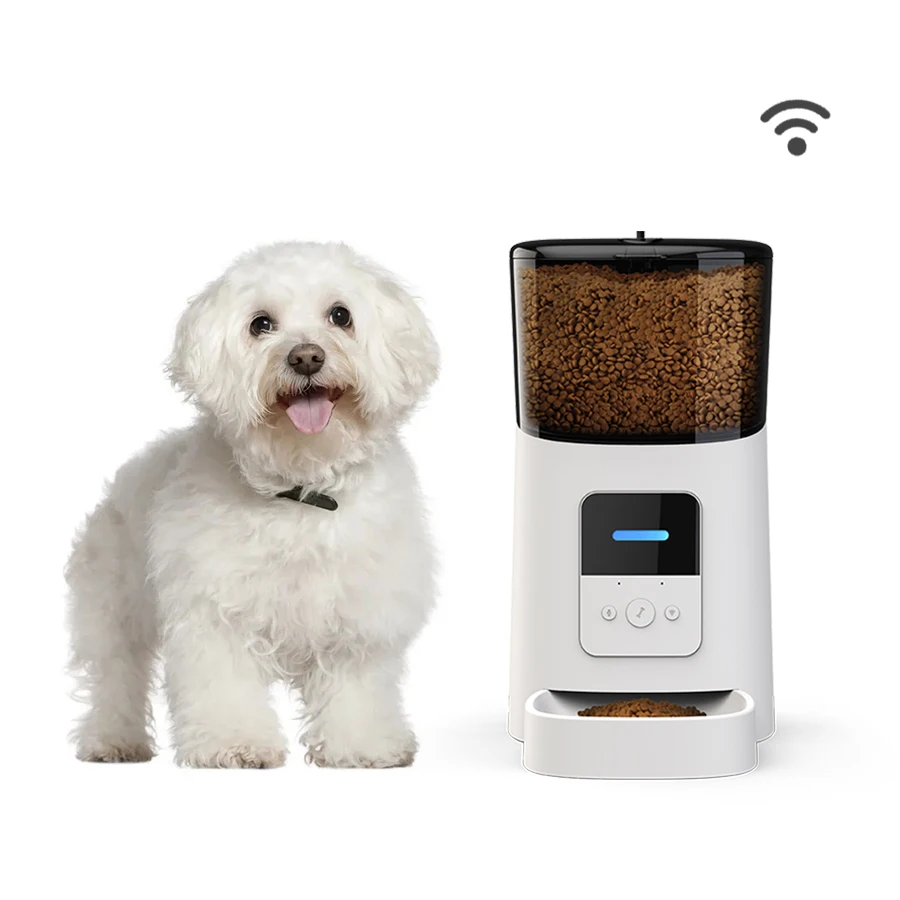 Google alexa adjustable elevated infrared pet plan automatic gravity timed quantitative electronic reminder smart pet feeder