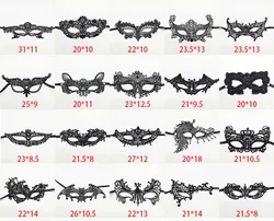 Lace Eye Mask Sexy Black Masquerade Masks Mysterious Lace Face Mask for Women Halloween Carnival Party Decorations Costume Black