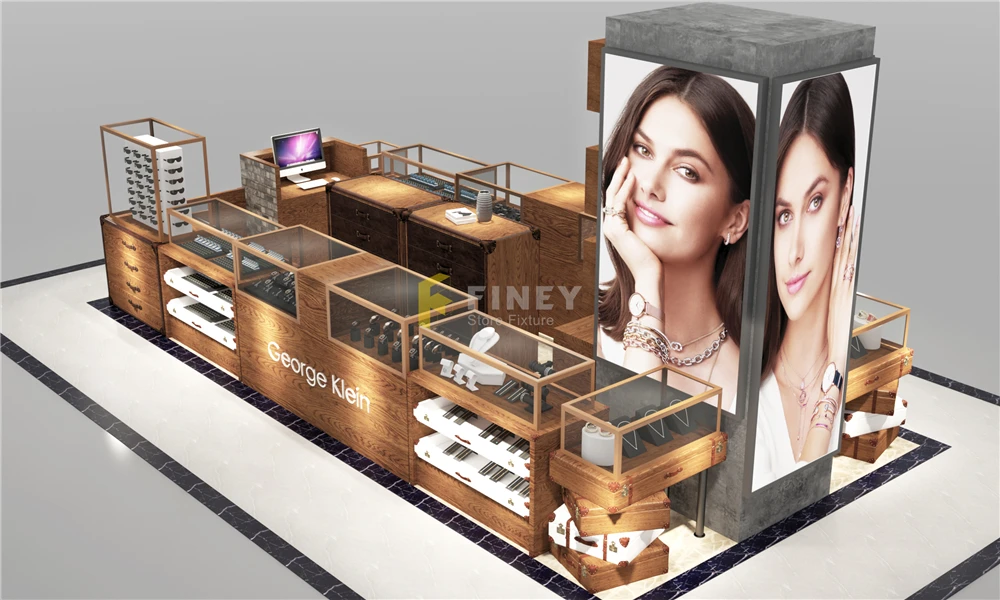 Kiosk Mall Display Retail Watch Store  Decoration Design Watches Mall Kiosk Design Kiosk For Watch