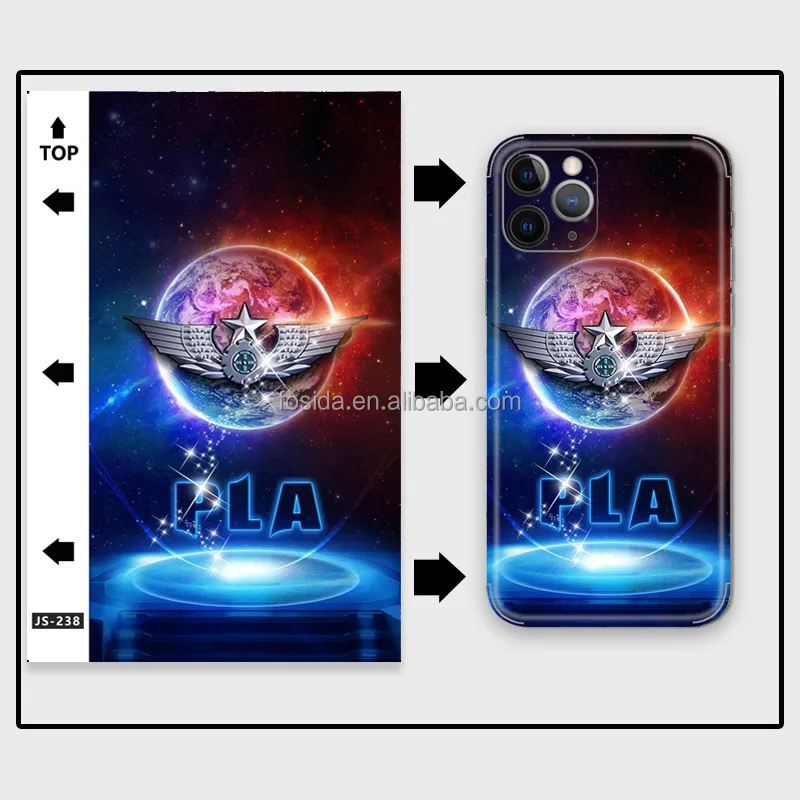 Printed PVC Phone Python Skin Sticker Machine Warp Film Mobile Back 3d Stickers Wholesale