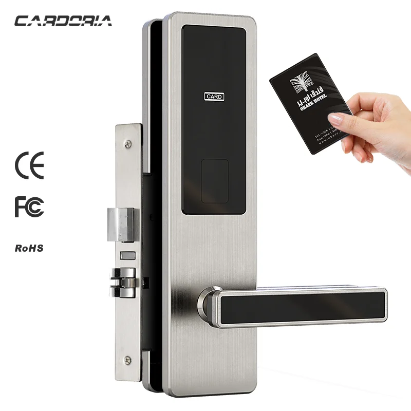Factory Wholesale High Quality 304 stainless steel electronic card key RFID access control hotel door lock