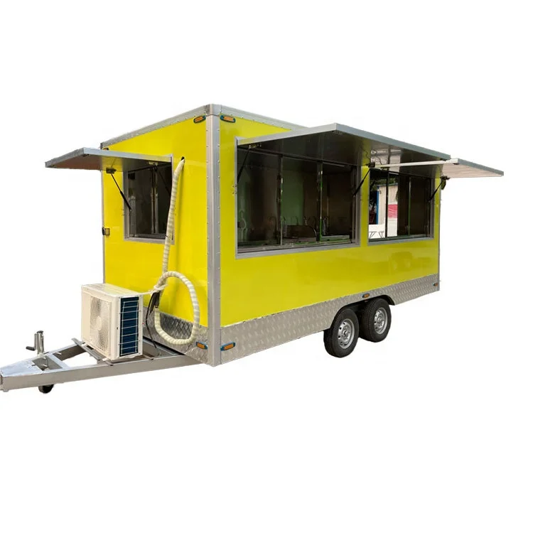
High Quality Mobile Food Cart Concession Trailer Fast Food Truck With Pizza Oven For Sale With Ce Certification 
