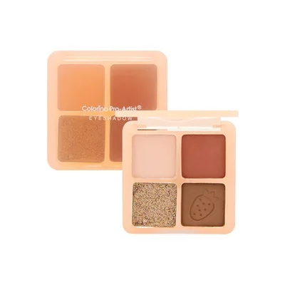 2022 NEW cosmetic products 4 colors eyeshadow acrylic colorless logo glitter and matte for eye maquillage palette