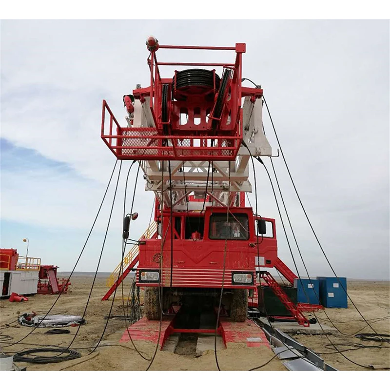 Api XJ450 Truck-Mounted Mobile oilfield rigs Oil Drilling Rig for oil rigs workover