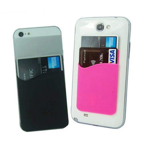 FREE SHIPPING Non-toxic Gift Silicone Phone Smart Wallet 3M Sticky Card Holder