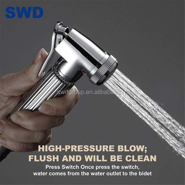 Amazon Bestseller Stainless Steel And ABS Brass Toilet Bidet Sprayer Without T-Valve 304 Shattaf