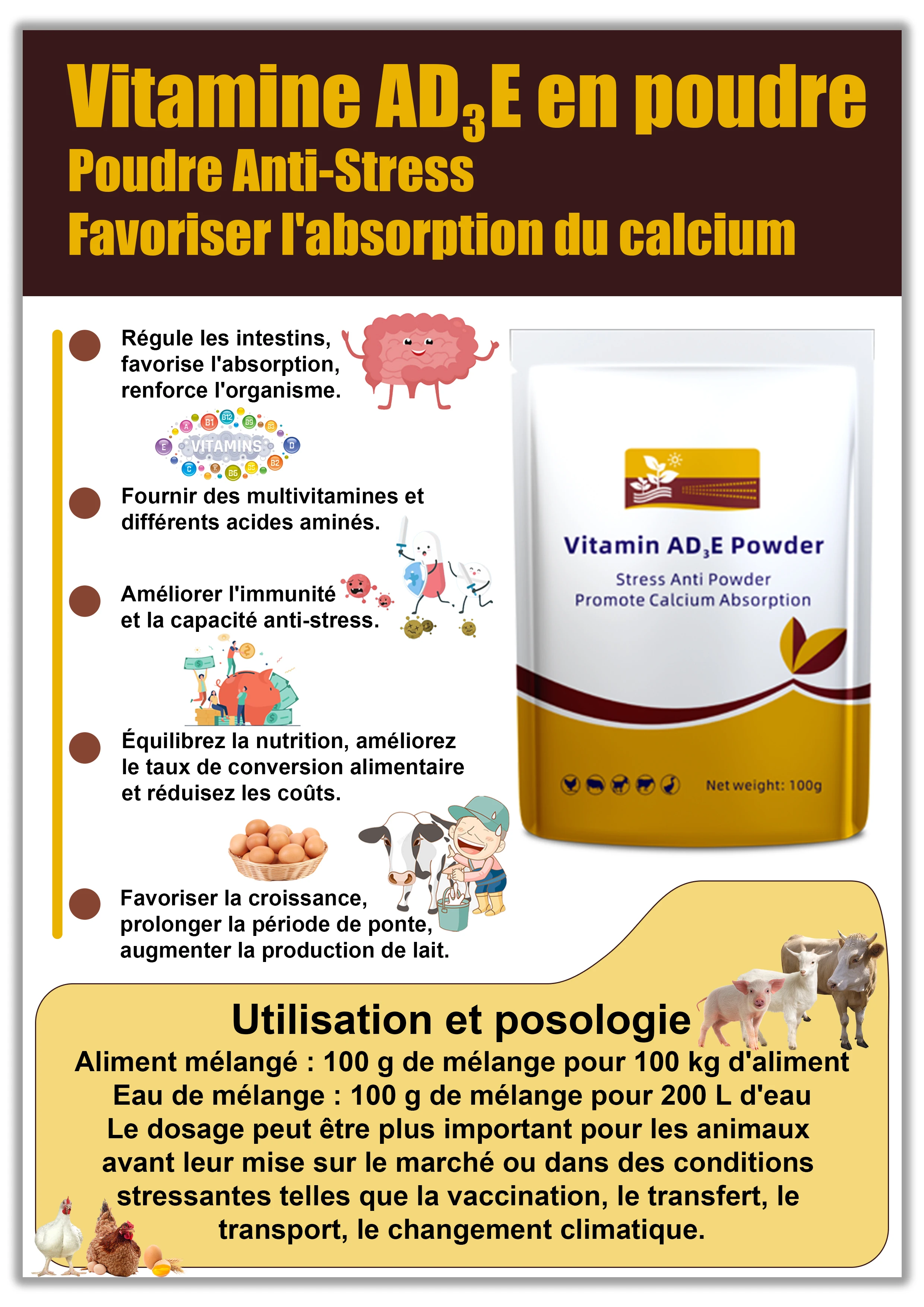 Vitboo or OEM Feed Additive Poultry Solution Multivitamin oral Liquid for Meat Egg Chicken Water Soluble Poultry feed Vitamin