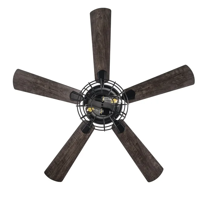 Retro Style Classic Hotel Antique Control Led Ceiling Fan With