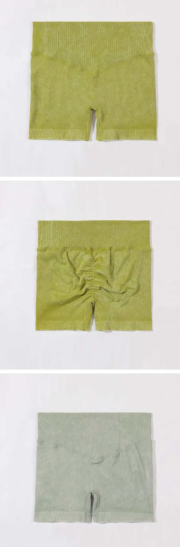 2022 Hot Selling Ribbed Seamless Long Sleeve Yoga Top Leggings Set Workout Running Sport Wear 6Pcs Set