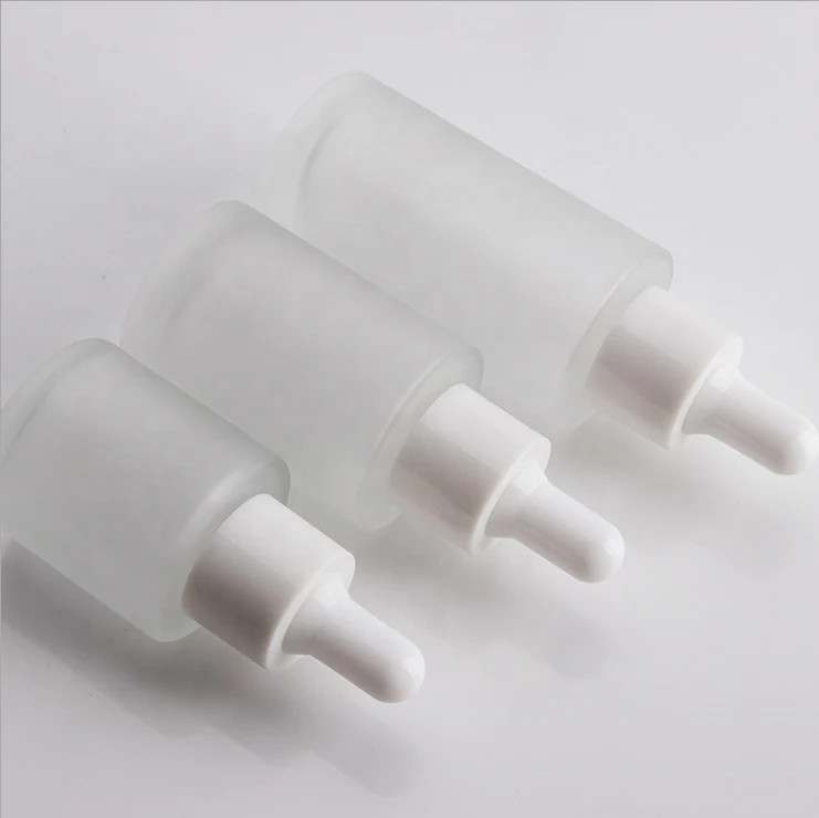 Custom Luxury Clear Frosted Dropper Serum Glass Essential Oil Bottle Glass