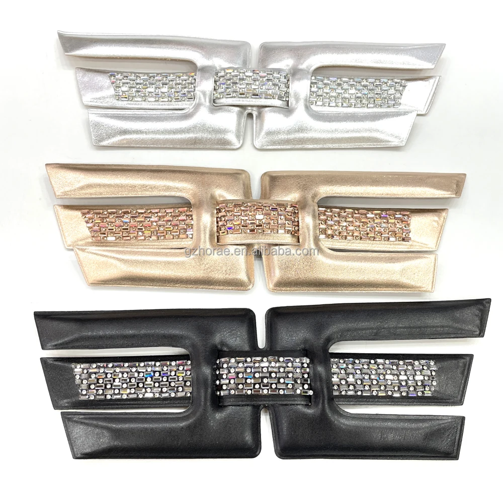 UP011 New designs crystal lady sandal upper material shoes upper rhinestone accessories