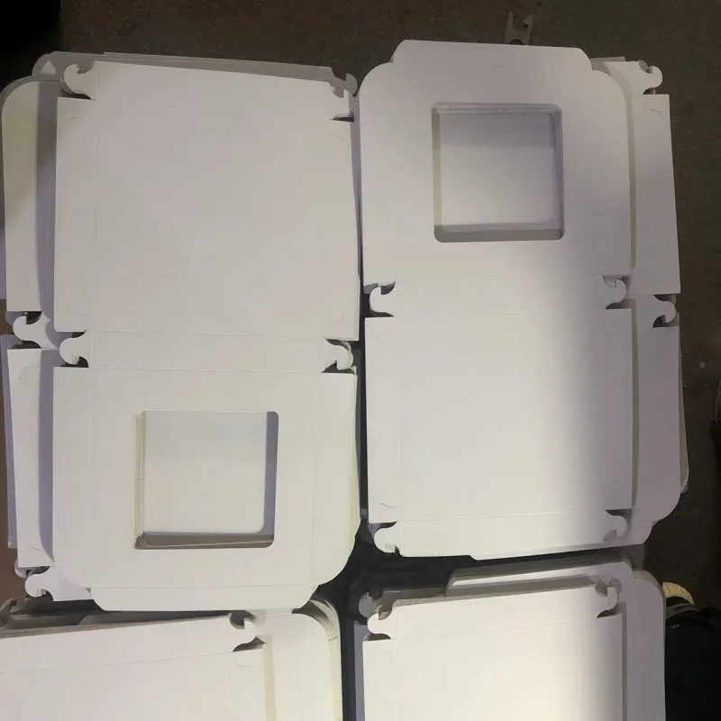 10x10x5 INCH  CHEAP FOLDING WHITE CAKE BOXES WITH WINDOW