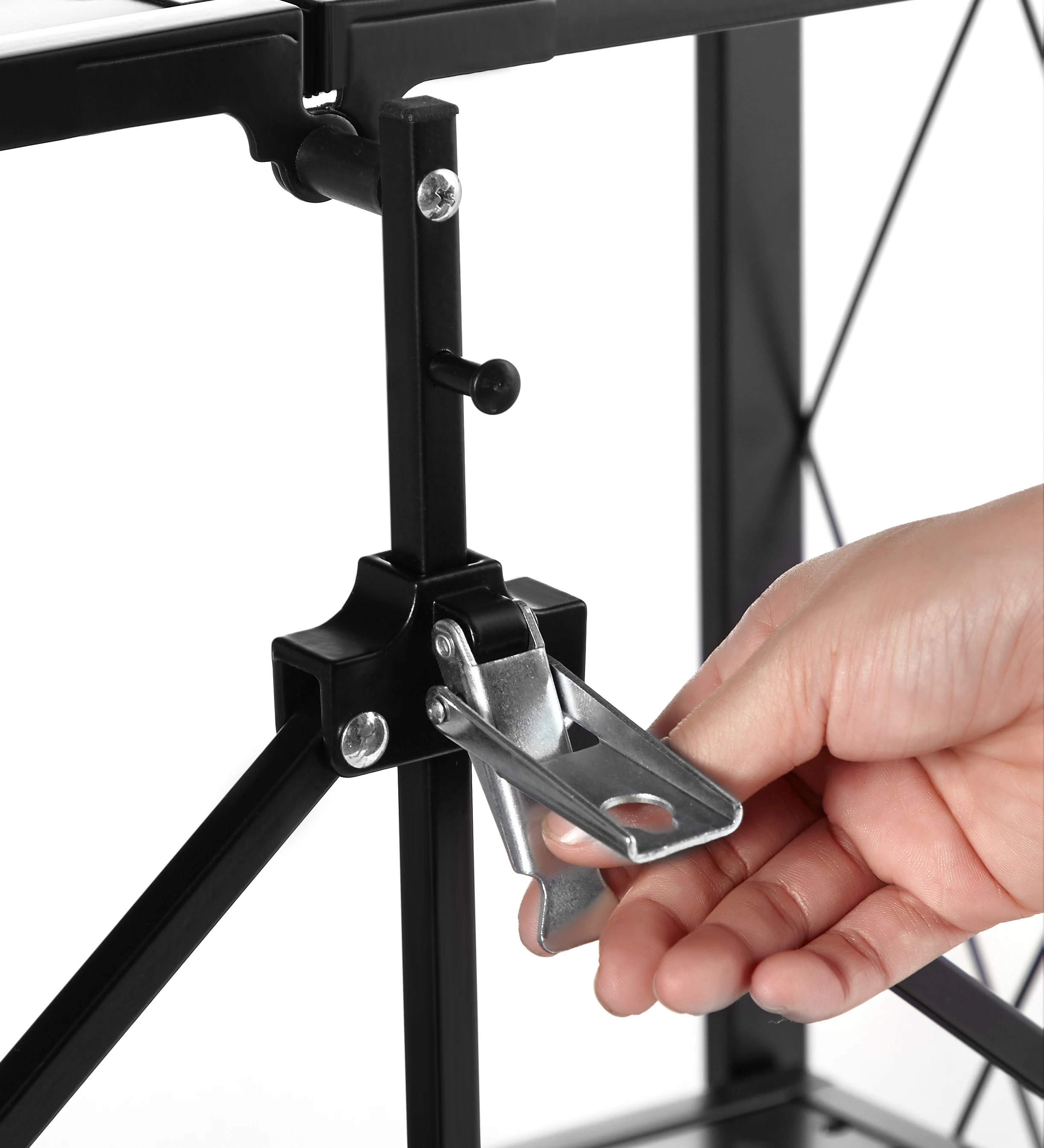 LIJIN 3 Tier Metal durable general purpose multifunctional foldable collapsible household rolling storage rack