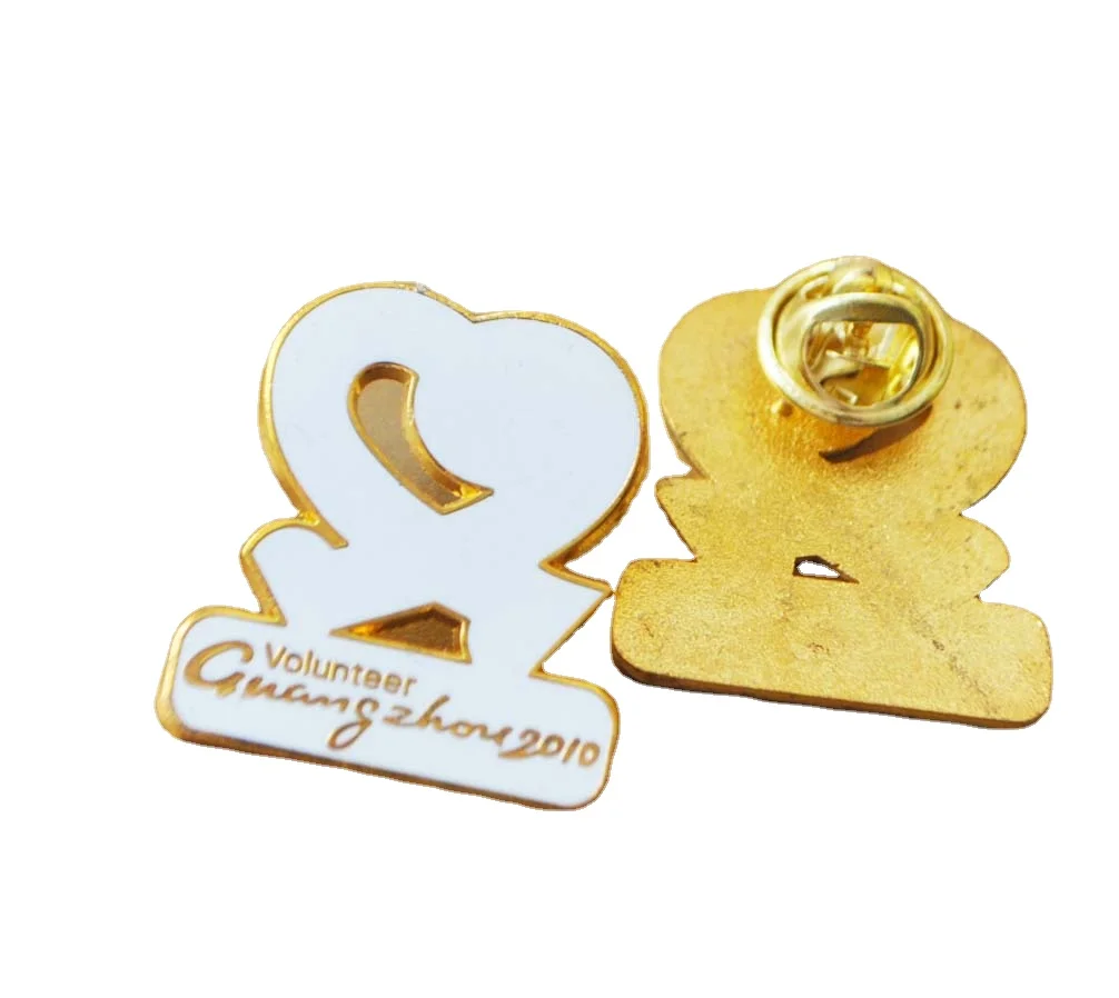 Custom metal zamac hard enamel white color aids lapel pin