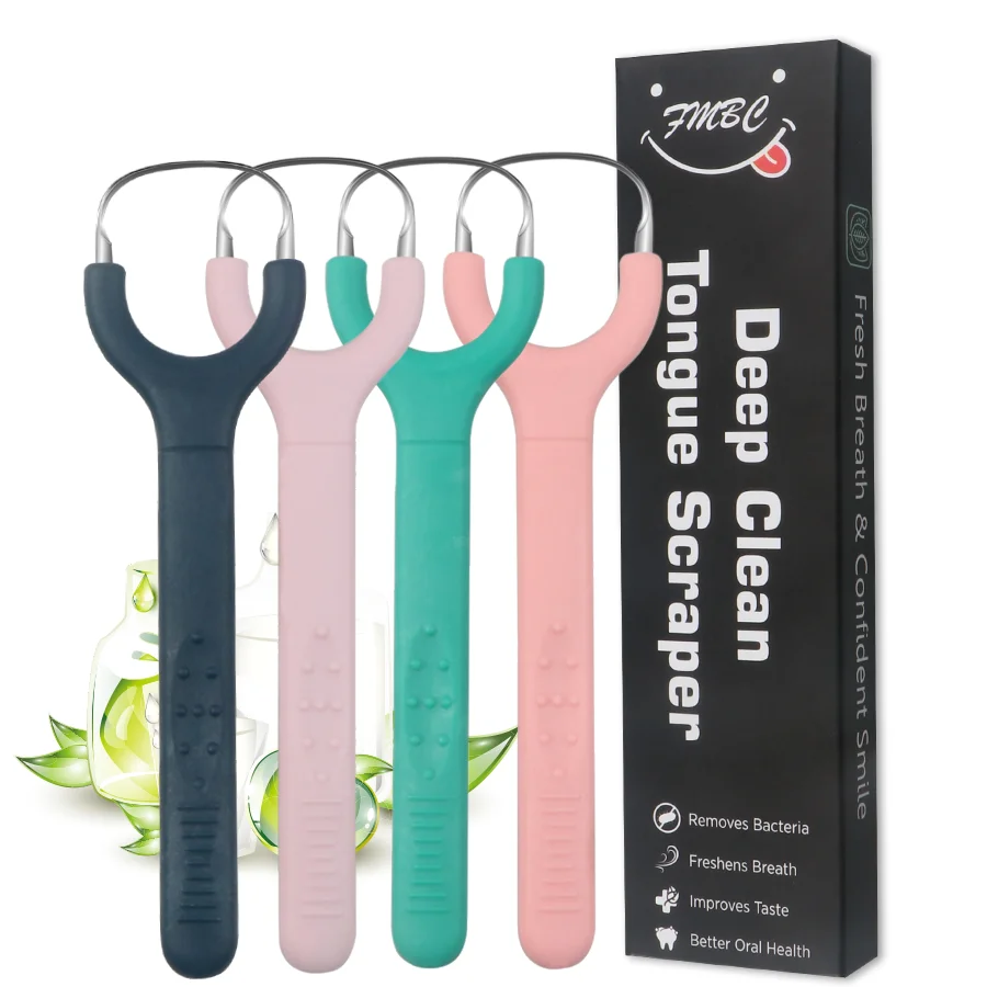 European New Tongue Scraper  Y-shaped Stainless Steel Tongue  Cleaner Scraper Oral Hygiene for Adult and Kids
