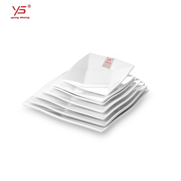 Yongsheng Eco-friendly buffet tableware japanese blue plate sign tells whether dishes are clean square ceramic dishes