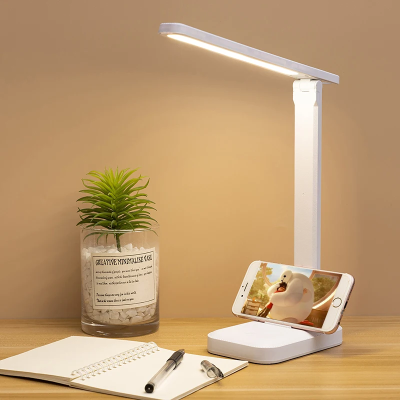 Rechargeable Table Lamp LED Table Light Modern Led Desk Lamp with Charger USB Wireless Table Light