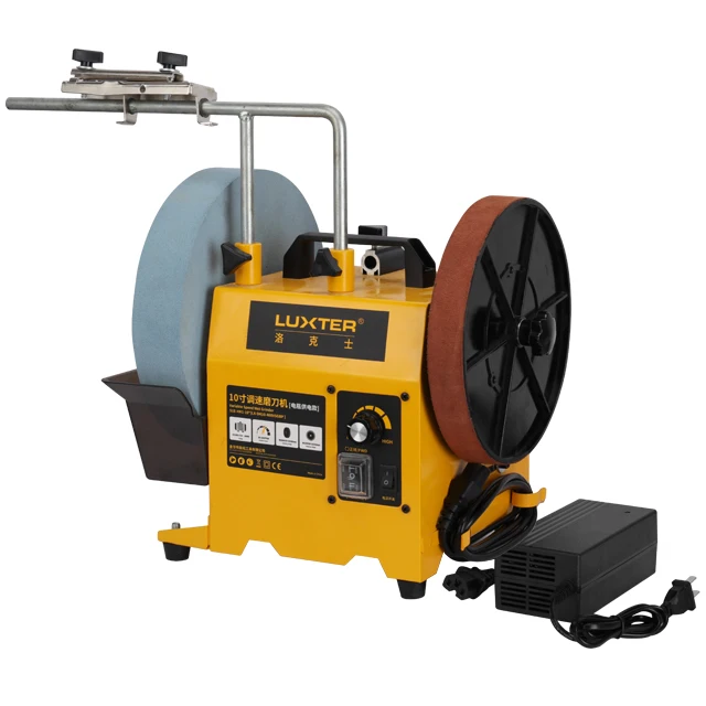 LUXTER professional LX-SM10-400VSGBP AC/DC Dual-use 10-Inch Wet and Dry Use Sharpener 400W Knife Sharpening Benchtop Machine