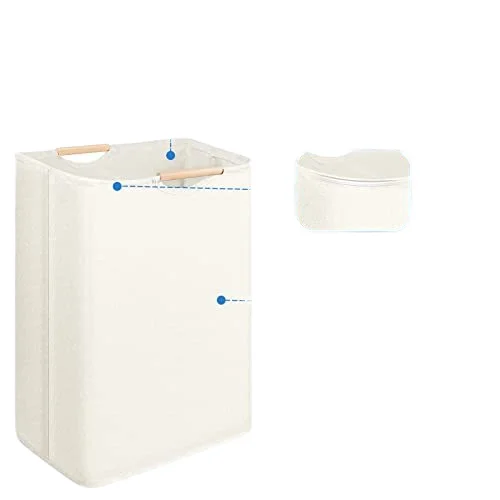 Modern Wood Storage Basket Clothes Laundry Hamper Foldable Storage Box Toys Organizer