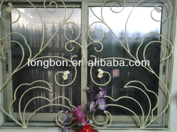 top-selling security wrought iron window grill design