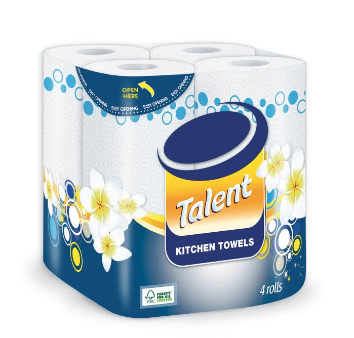 China OEM Virgin pulp Disposal Kitchen Towel Paper Soft Paper Towel Roll