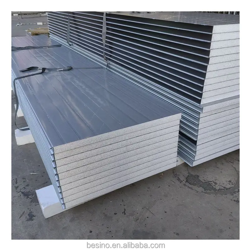 Fireproof Insulated Eps Sandwich Panel Roof Ceiling Corrugated Sheet Eps Galvanized Steel Eps External Form Wall