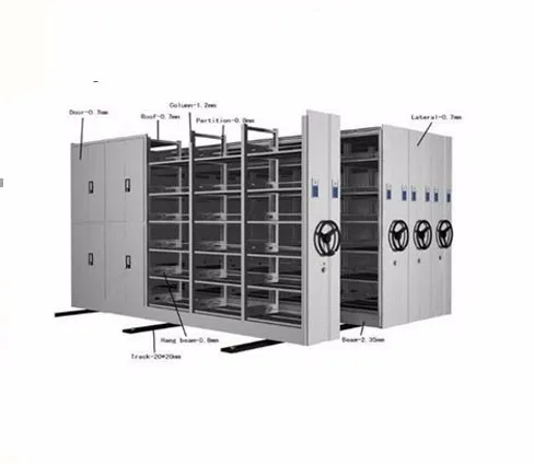Modern Kuwait intelligent archive file steel mobile mass shelf/Library design in book shelf cabinet/document shelf