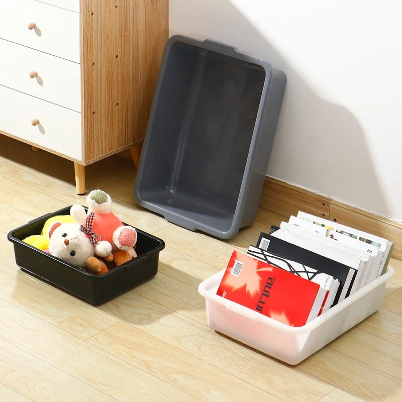 multi sizes restaurant commercial plastic dish tubs strong bearing ability  Wash basin Box for Kitchen Organization/Storage