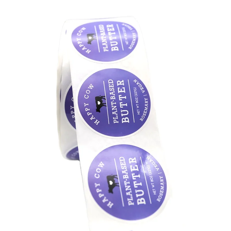 Factory customized logo  roll self-adhesive adhesive printed labels for bottles