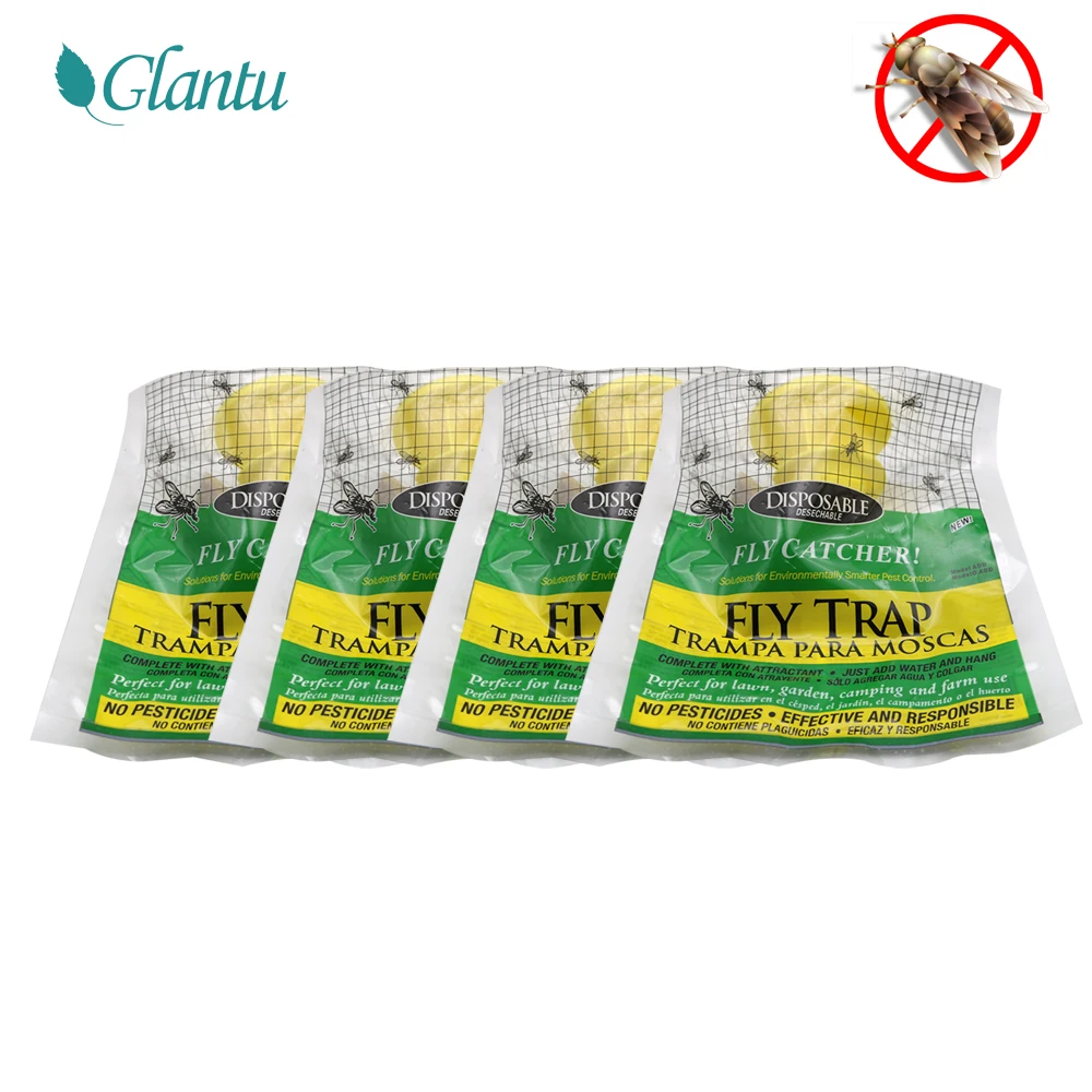 Уличная Нетоксичная ловушка для мух, ловушка для мух, ловушка для насекомых, Нетоксичная подвесная сумка для наживки для улицы, фермы, сада