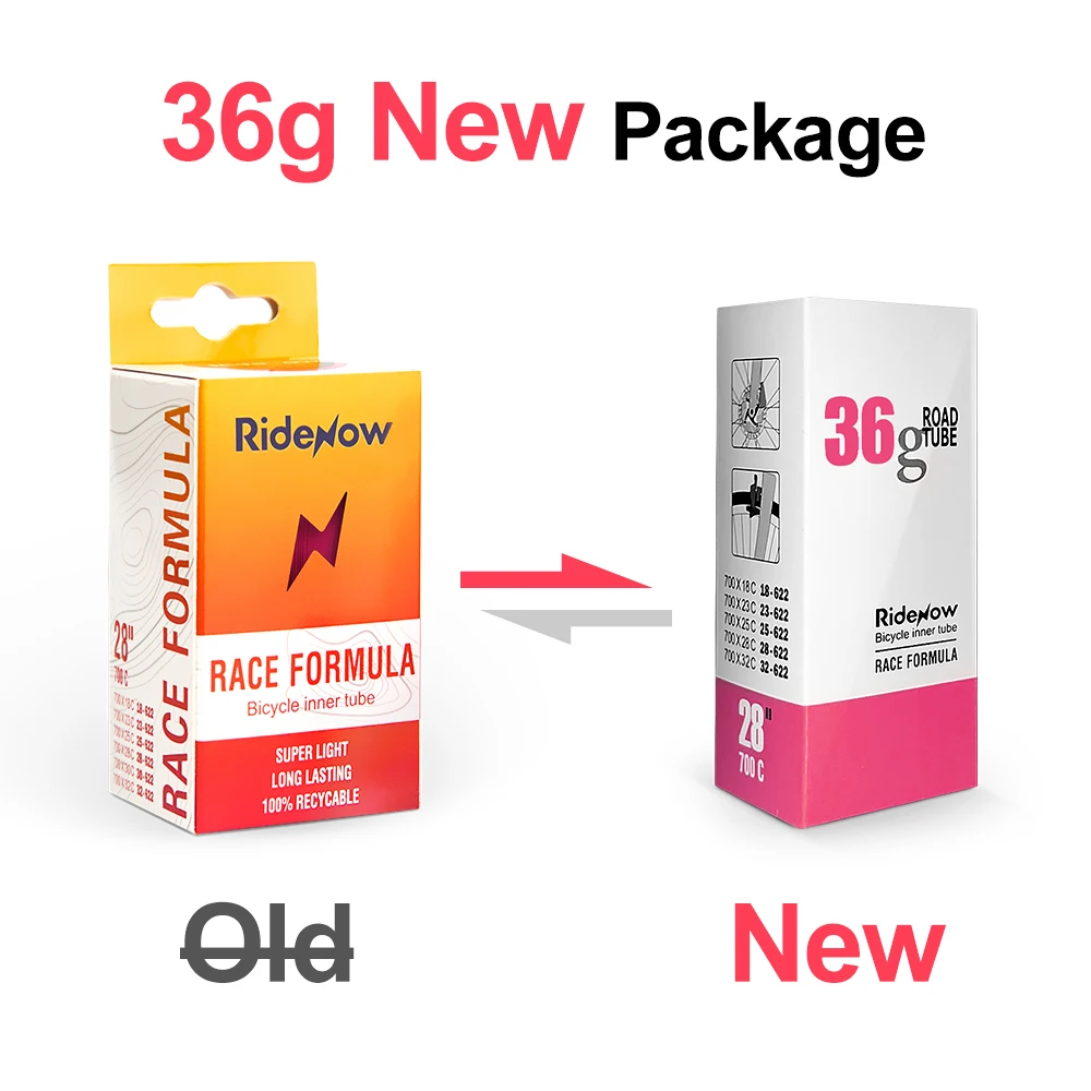 Superlight  36g RideNow  Bicycle Inner Tube 28inch 700C 65mm for Road Bike